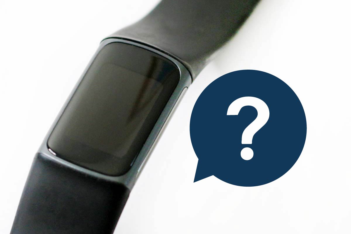fitbit charge5 and question mark