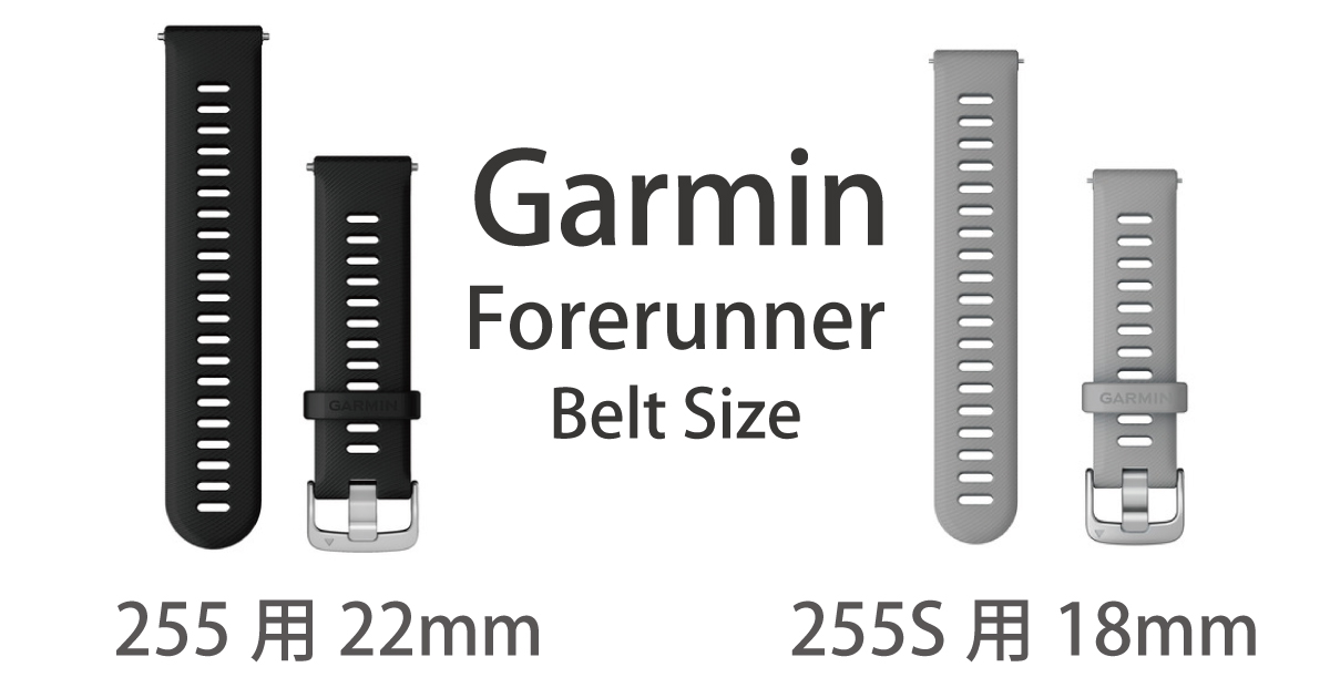 ガーミン フォアランナー255と255Sのベルト（画像）出典：Garmin公式サイト