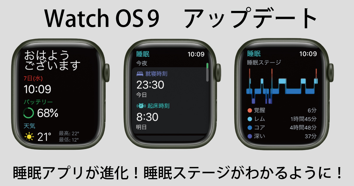 Apple Watch（Watch OS９）のイメージ画像