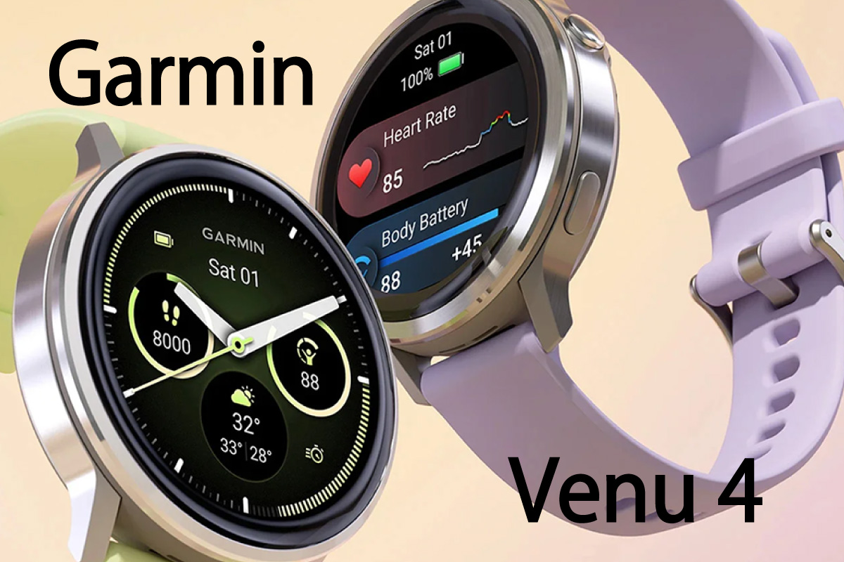 新しくなったVenu4の本体のベゼルと素材がよくわかるイメージ画像(引用元:公式サイト)