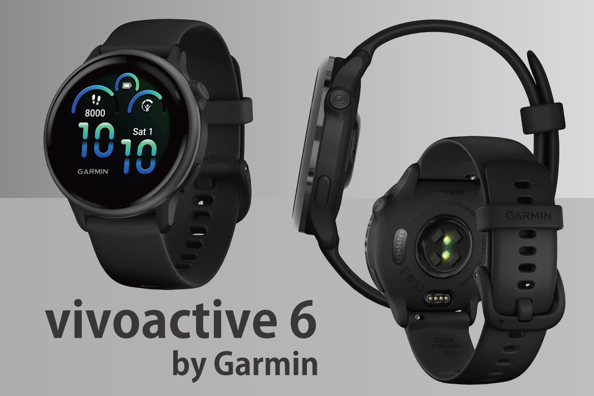 Garmin vivoactive 6の3方向の画像集(作成者:おかきソムリエ)