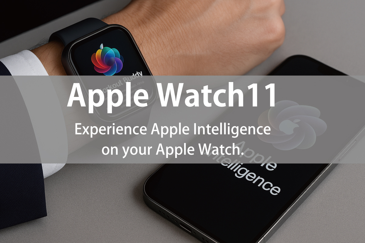 Apple WatchとiPhoneで、Appleインテリジェンスを楽しむ様子（イメージ画像）