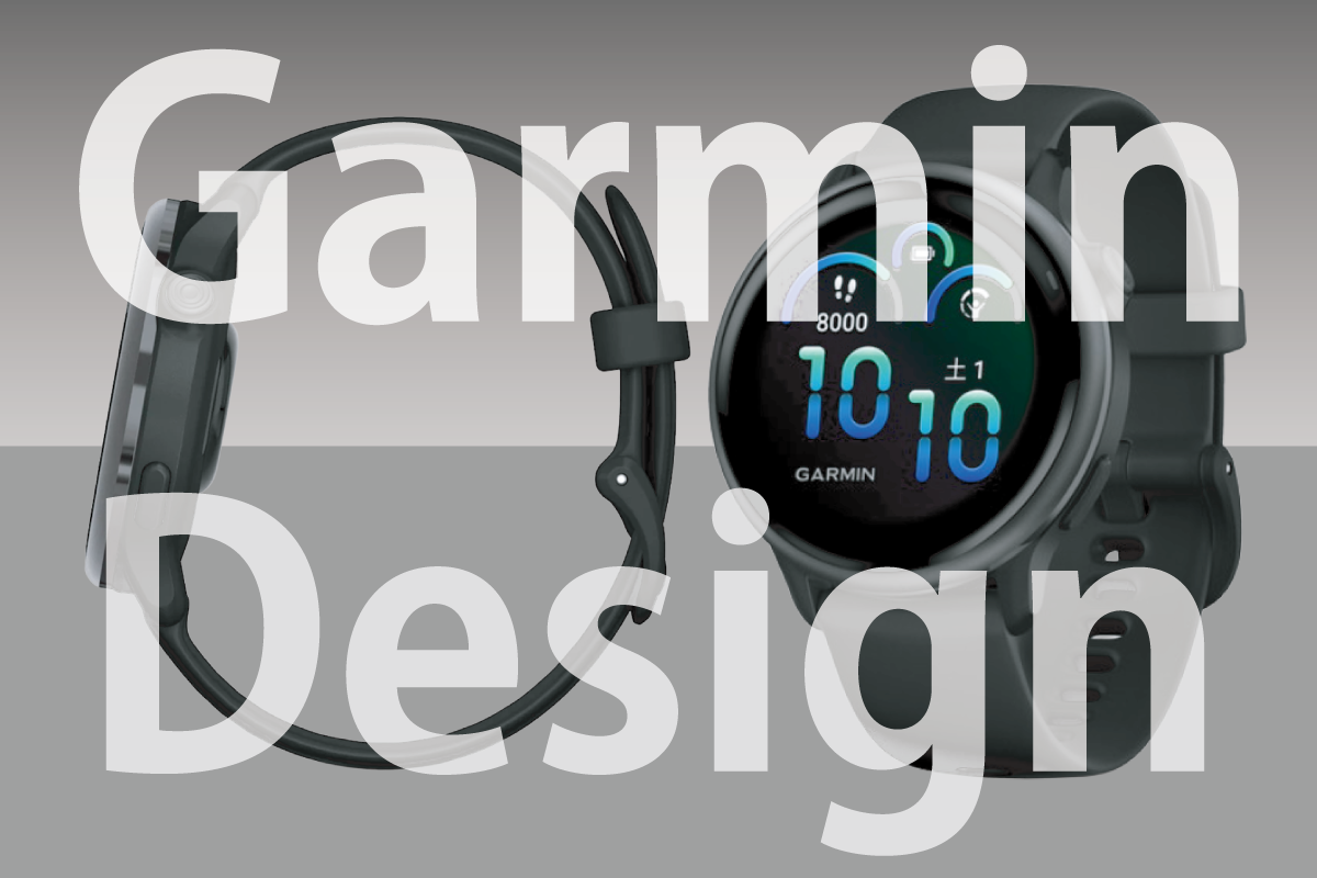 Garmin vivoactive 6の画像とデザインと言う文字(作成者:おかきソムリエ)