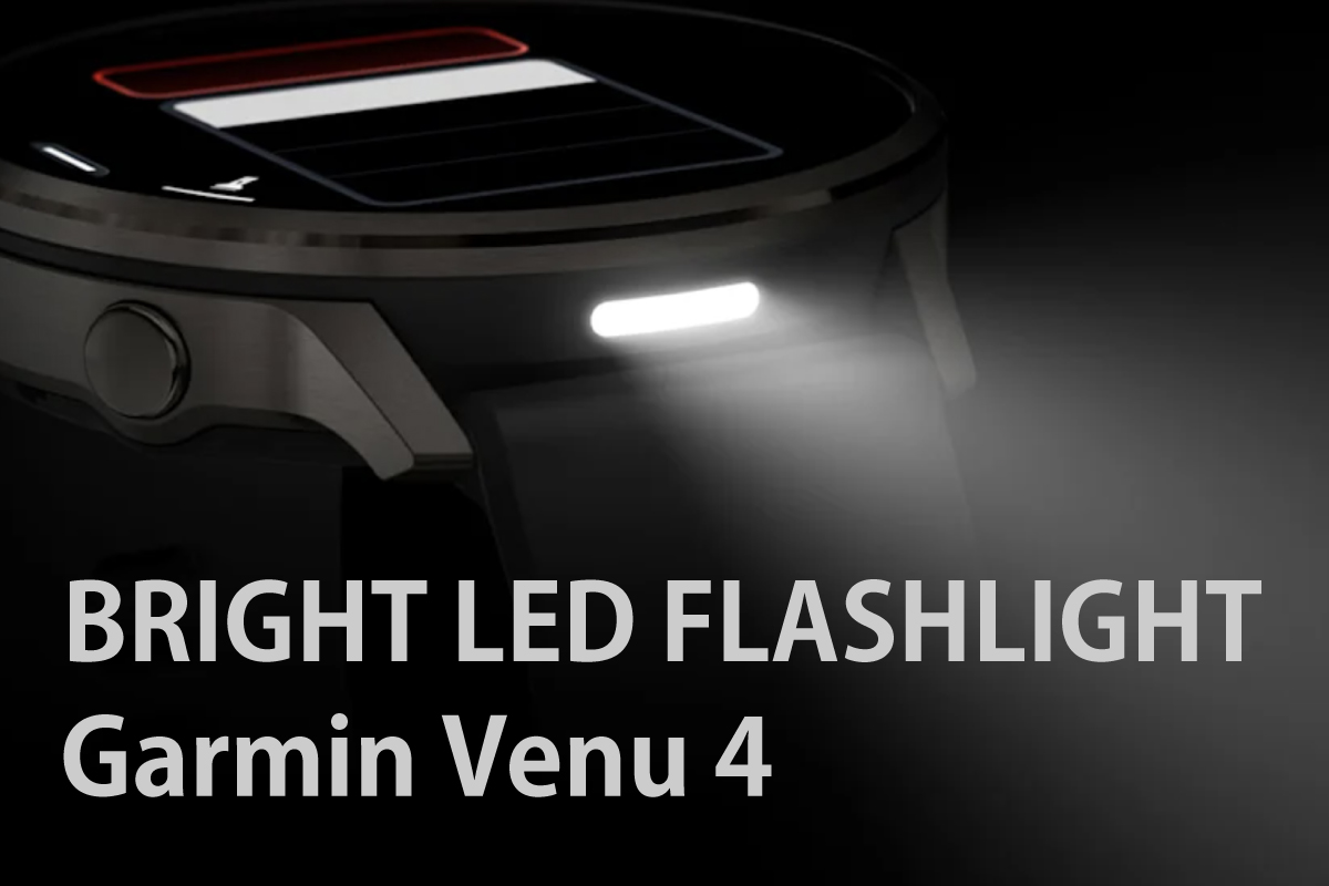 Garmin Venu4のLEDフラッシュライトのイメージ画像(引用元:公式サイト)