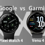 GoogleのPixel Watch4とGarminのVenu4の対比画像(作成者:おかきソムリエ)