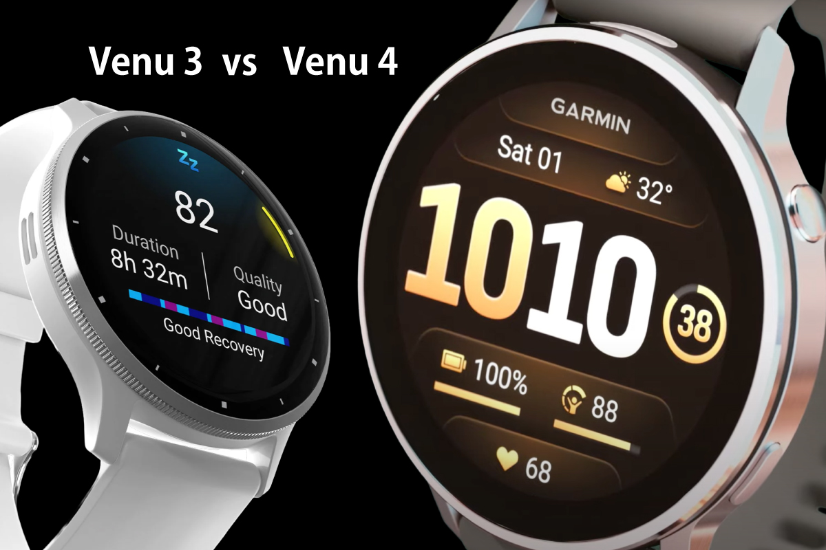 Garmin Venu4 vs Venu3の対比UP画像(作成者:おかきソムリエ)