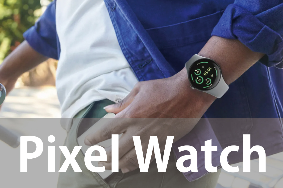 PixelWatchを装着する男性の左腕のイメージ画像